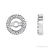 Sapphire Row Natural Diamond Halo Jacket Earrings - Platinum, 3 mm