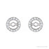 Sapphire Row Natural Diamond Halo Jacket Earrings - Platinum, 3 mm (view 2)