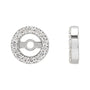Sapphire Row Natural Diamond Halo Jacket Earrings - 14K White Gold, 3.6 mm