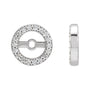 Sapphire Row Natural Diamond Halo Jacket Earrings - 14K White Gold, 4.6 mm