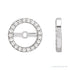 Sapphire Row Natural Diamond Halo Jacket Earrings - 14K White Gold, 6.1 mm