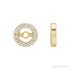 Sapphire Row Natural Diamond Halo Jacket Earrings - 14K Yellow Gold, 3.6 mm