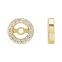 Sapphire Row Natural Diamond Halo Jacket Earrings - 14K Yellow Gold, 3.6 mm