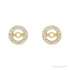Sapphire Row Natural Diamond Halo Jacket Earrings - 14K Yellow Gold, 3.6 mm (view 2)