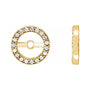 Sapphire Row Natural Diamond Halo Jacket Earrings - 14K Yellow Gold, 4.6 mm