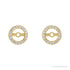 Sapphire Row Natural Diamond Halo Jacket Earrings - 14K Yellow Gold, 4.6 mm (view 2)