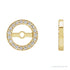 Sapphire Row Natural Diamond Halo Jacket Earrings - 14K Yellow Gold, 5.3 mm