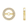 Sapphire Row Natural Diamond Halo Jacket Earrings - 14K Yellow Gold, 5.3 mm