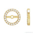 Sapphire Row Natural Diamond Halo Jacket Earrings - 14K Yellow Gold, 6.1 mm