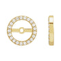 Sapphire Row Natural Diamond Halo Jacket Earrings - 14K Yellow Gold, 6.1 mm