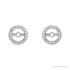 Sapphire Row Natural Diamond Halo Jacket Earrings - Platinum, 4.6 mm (view 2)