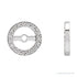 Sapphire Row Natural Diamond Halo Jacket Earrings - Platinum, 5.3 mm