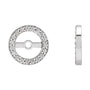 Sapphire Row Natural Diamond Halo Jacket Earrings - Platinum, 5.3 mm