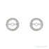 Sapphire Row Natural Diamond Halo Jacket Earrings - Platinum, 5.3 mm (view 2)
