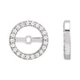 Sapphire Row Natural Diamond Halo Jacket Earrings - Platinum, 6.1 mm