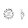 Sapphire Row Gold Rope Jacket Earrings - Platinum, 6 mm