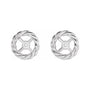 Sapphire Row Gold Rope Jacket Earrings - Platinum, 6 mm (view 2)