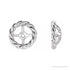 Sapphire Row Gold Rope Jacket Earrings - Platinum, 8 mm