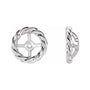 Sapphire Row Gold Rope Jacket Earrings - Platinum, 8 mm