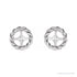 Sapphire Row Gold Rope Jacket Earrings - Platinum, 8 mm (view 2)