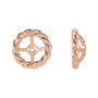 Sapphire Row Gold Rope Jacket Earrings - 14K Rose Gold, 6 mm