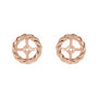 Sapphire Row Gold Rope Jacket Earrings - 14K Rose Gold, 6 mm (view 2)
