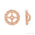 Sapphire Row Gold Rope Jacket Earrings - 14K Rose Gold, 8 mm
