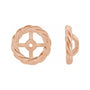 Sapphire Row Gold Rope Jacket Earrings - 14K Rose Gold, 8 mm