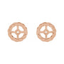 Sapphire Row Gold Rope Jacket Earrings - 14K Rose Gold, 8 mm (view 2)