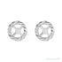Sapphire Row Gold Rope Jacket Earrings - 14K White Gold, 6 mm (view 2)