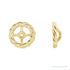 Sapphire Row Gold Rope Jacket Earrings - 14K Yellow Gold, 6 mm