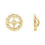 Sapphire Row Gold Rope Jacket Earrings - 14K Yellow Gold, 6 mm