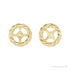 Sapphire Row Gold Rope Jacket Earrings - 14K Yellow Gold, 6 mm (view 2)
