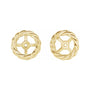 Sapphire Row Gold Rope Jacket Earrings - 14K Yellow Gold, 6 mm (view 2)