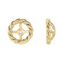 Sapphire Row Gold Rope Jacket Earrings - 14K Yellow Gold, 8 mm