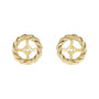 Sapphire Row Gold Rope Jacket Earrings - 14K Yellow Gold, 8 mm (view 2)