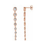 Sapphire Row Lab-Grown Diamond Round Bezel Tennis Earrings - 14K Rose Gold, 1 3/4 CTW