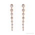 Sapphire Row Lab-Grown Diamond Round Bezel Tennis Earrings - 14K Rose Gold, 1 3/4 CTW (view 2)