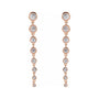 Sapphire Row Lab-Grown Diamond Round Bezel Tennis Earrings - 14K Rose Gold, 1 3/4 CTW (view 2)