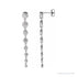 Sapphire Row Lab-Grown Diamond Round Bezel Tennis Earrings - 14K White Gold, 1 3/4 CTW