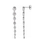 Sapphire Row Lab-Grown Diamond Round Bezel Tennis Earrings - 14K White Gold, 1 3/4 CTW