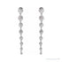 Sapphire Row Lab-Grown Diamond Round Bezel Tennis Earrings - 14K White Gold, 1 3/4 CTW (view 2)