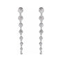 Sapphire Row Lab-Grown Diamond Round Bezel Tennis Earrings - 14K White Gold, 1 3/4 CTW (view 2)