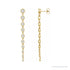 Sapphire Row Lab-Grown Diamond Round Bezel Tennis Earrings - 14K Yellow Gold, 2 CTW