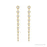 Sapphire Row Lab-Grown Diamond Round Bezel Tennis Earrings - 14K Yellow Gold, 2 CTW (view 2)
