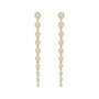 Sapphire Row Lab-Grown Diamond Round Bezel Tennis Earrings - 14K Yellow Gold, 2 CTW (view 2)
