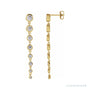 Sapphire Row Lab-Grown Diamond Round Bezel Tennis Earrings - 14K Yellow Gold, 1 3/4 CTW