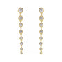 Sapphire Row Lab-Grown Diamond Round Bezel Tennis Earrings - 14K Yellow Gold, 1 3/4 CTW (view 2)