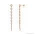 Sapphire Row Lab-Grown Diamond Round Bezel Tennis Earrings - 14K Rose Gold, 2 CTW