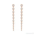 Sapphire Row Lab-Grown Diamond Round Bezel Tennis Earrings - 14K Rose Gold, 2 CTW (view 2)